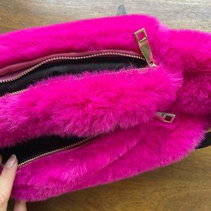 Pink Faux Fur Fanny pack